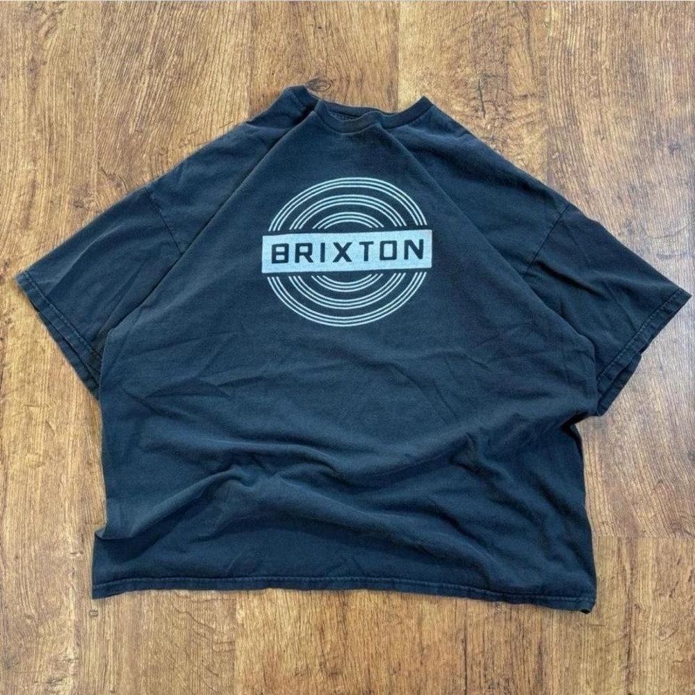 hella faded black‎ Brixton graphic t-shirt